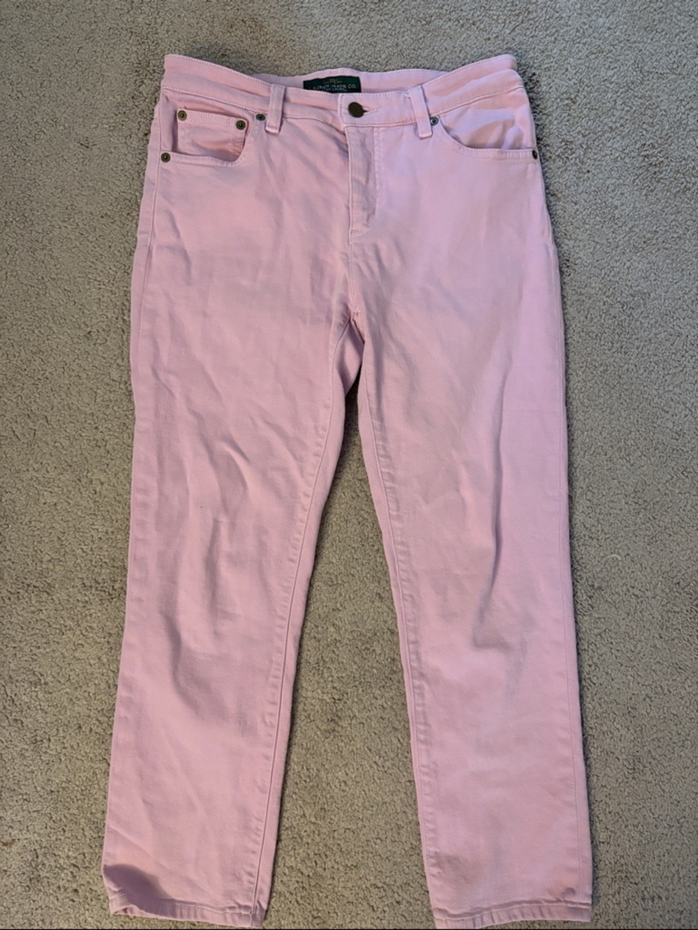 Ralph Lauren Pastel Light Purple Straight-Leg Jeans